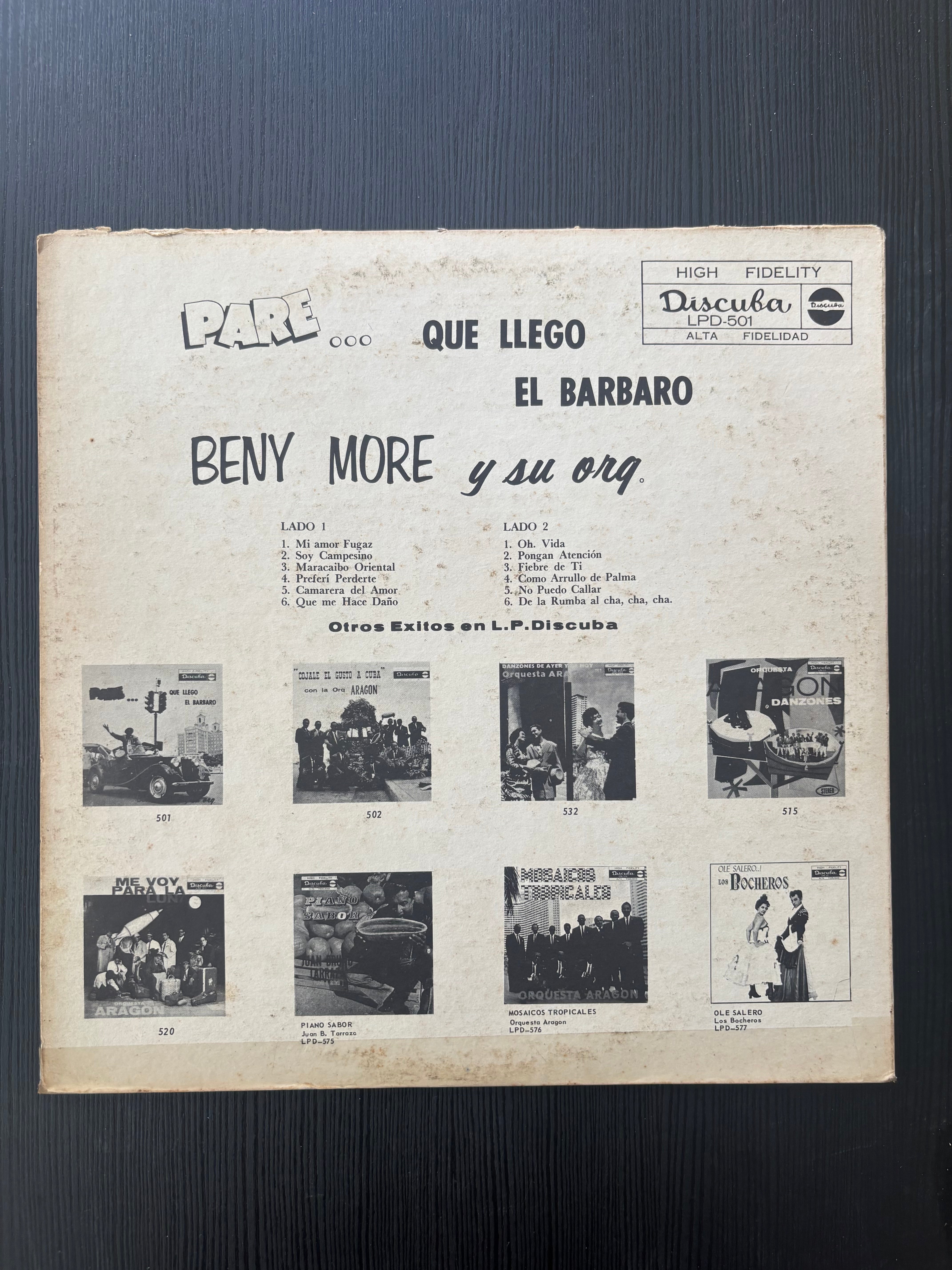 Pare... que llegó El Bárbaro - Beny More y su Orq.