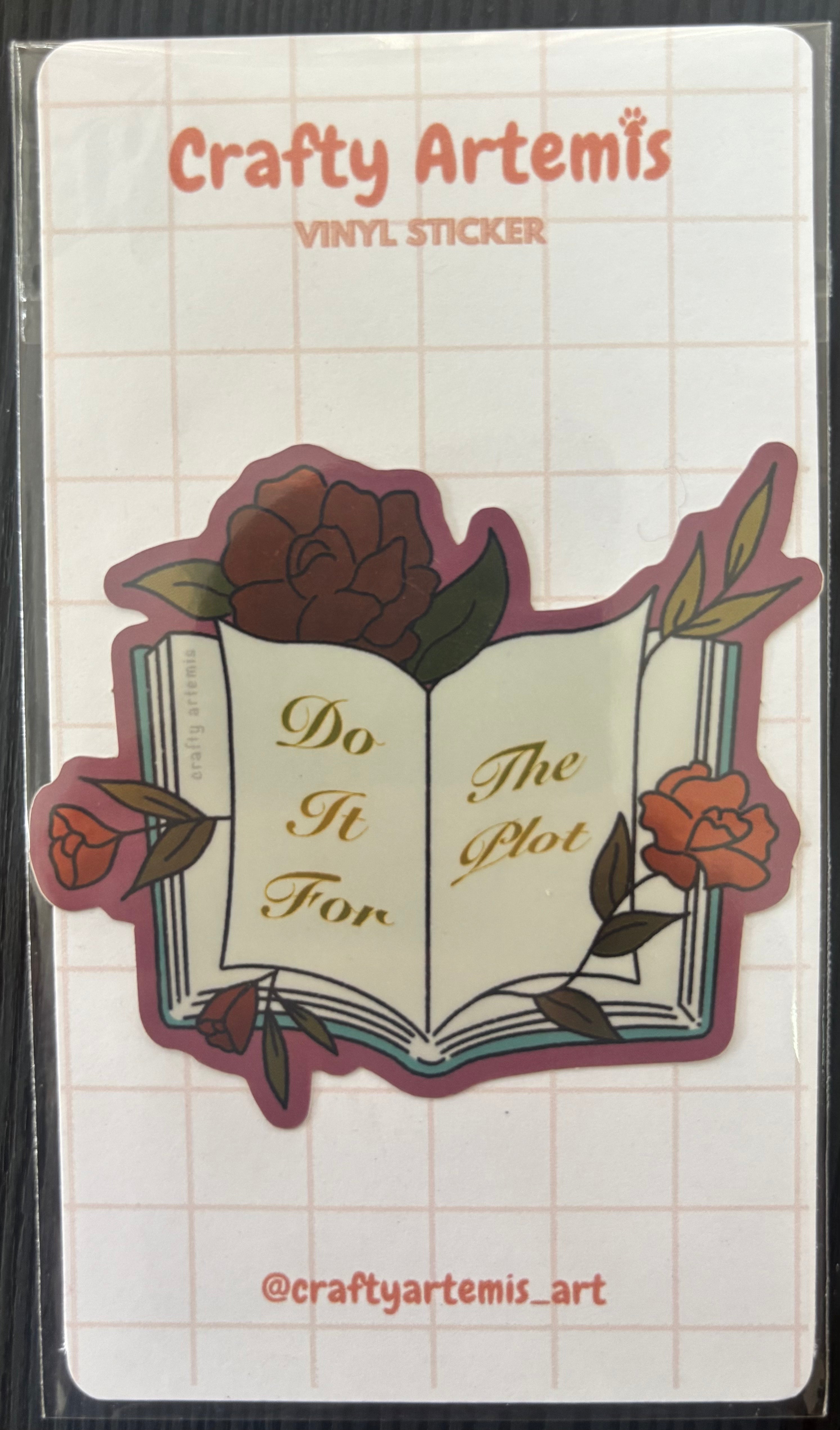 Libro con rosa - Sticker