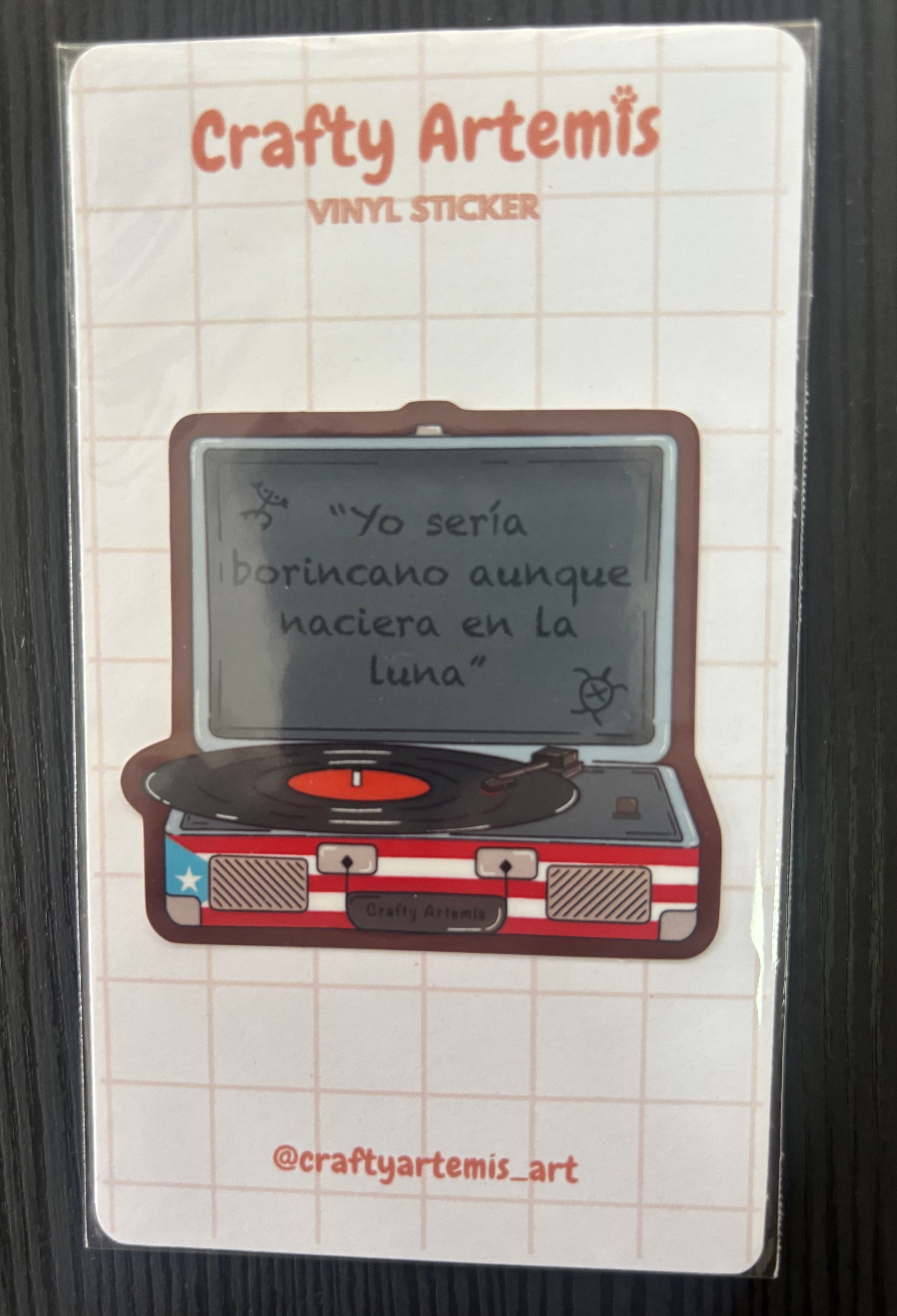 Toca Discos PR - Sticker